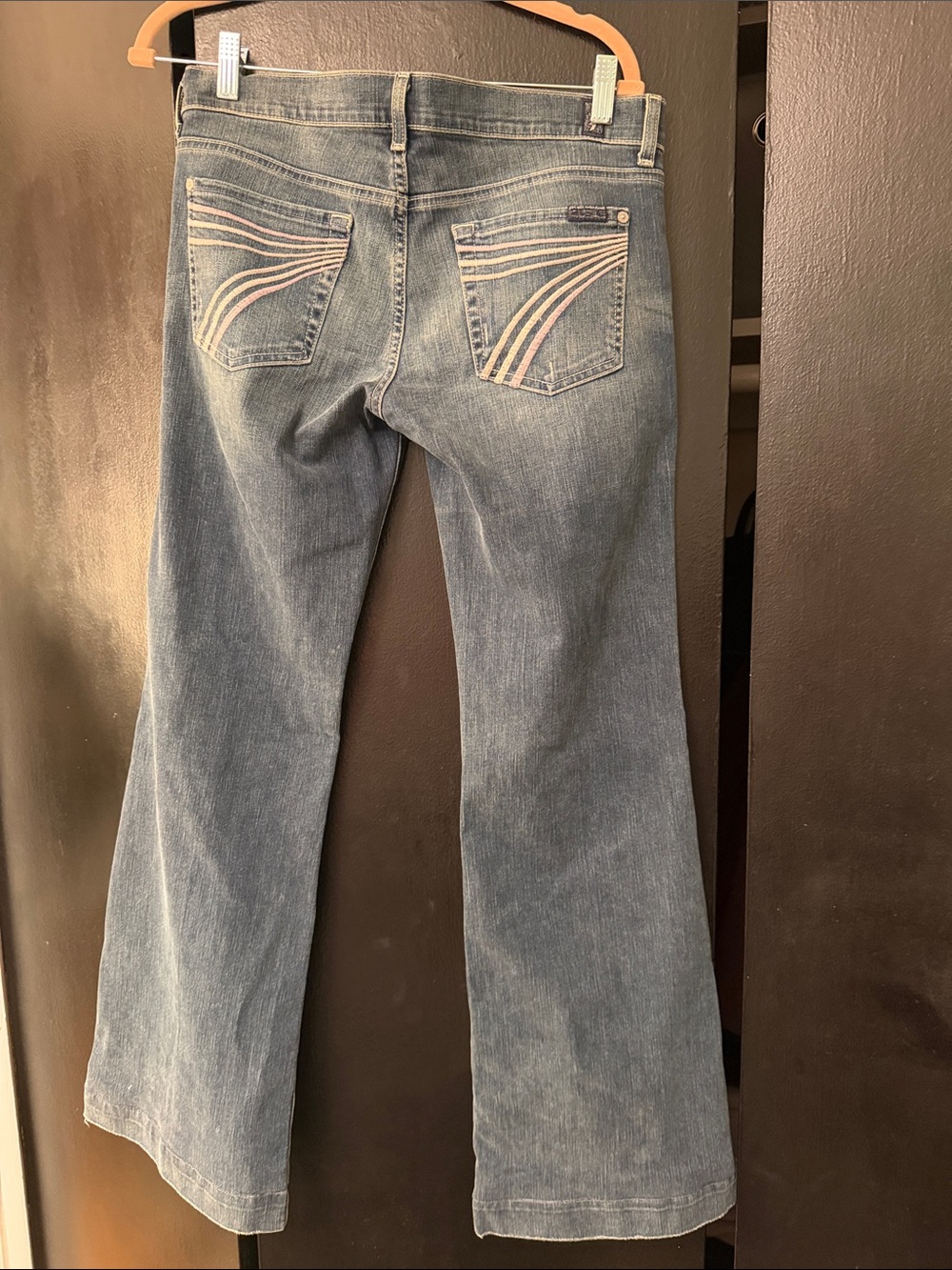 7 For All Mankind Women's Light Blue Flare Jeans